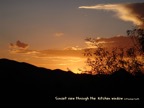 Sunset through kitchen window